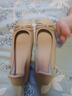 ZHR單鞋女蝴蝶結軟平底豆豆女鞋氣質(zhì)淺口奶油蛋卷鞋子女 BK105杏色37 曬單實(shí)拍圖