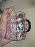 蘆娘小眾玻璃杯高顏值帶把手咖啡杯家用樹(shù)皮紋杯子透明水杯耐高溫茶杯 綠把【樹(shù)皮杯】300ML 曬單實(shí)拍圖