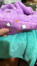 沐凡毛巾家纺 创意加厚柔软吸水擦手巾 厨房挂式不易掉毛可爱儿童卡通抹布抹手毛巾 擦手巾-紫色 实拍图