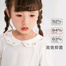 JELLYBABY[抗菌]女童打底衫寶寶白色內搭T恤初春款兒童娃娃領(lǐng)春裝長(cháng)袖上衣 粉色 100 曬單實(shí)拍圖