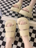 依思 Q（exull）拖鞋女夏季外穿新款厚底增高踩屎感軟底速干輕便一腳蹬沙灘涼拖鞋 沙色 35-36 曬單實拍圖