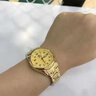 時間故事老年手表男女士電子夜光防水進口機芯松緊帶大數(shù)字女士日歷石英表 大號男款咖色皮帶 曬單實拍圖