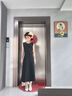 ELLE黑色釘鉆高級感連衣裙女2025夏季新款無袖圓領(lǐng)氣質(zhì)優(yōu)雅背心裙 黑色 S 曬單實(shí)拍圖