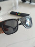 亨亞晟太陽(yáng)鏡男流行反光彩膜時(shí)尚眼鏡女潮流歐美墨鏡太陽(yáng)眼鏡 亮黑框灰片 曬單實(shí)拍圖