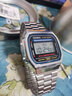 卡西歐（CASIO）簡(jiǎn)約休閑復古金屬小金表方塊防水學(xué)生A159W A158 A168WGG 電子表 A-168W-1 曬單實(shí)拍圖