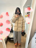 JNBY/江南布衣【白月光】秋冬云朵羽絨服女A型寬松簡約5O0C12340 269/綠卡其 L 曬單實拍圖