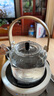 三多九如 玻璃茶壺蒸煮兩用耐高溫茶具茶壺單壺燒水壺加厚大容量提梁壺 錘紋款1000mL【蒸煮雙內膽】 曬單實(shí)拍圖