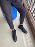 卡帝樂鱷魚（CARTELO）真皮馬丁靴男休閑中幫短靴透氣皮鞋秋季英倫工裝皮靴牛皮切爾西靴 黑色 40 曬單實拍圖