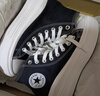 匡威（Converse）女子Chuck Taylor SEASONAL高幫系帶帆布鞋/硫化鞋 568497C 39 曬單實(shí)拍圖