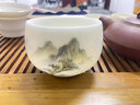典躍手繪羊脂玉瓷茶杯高檔主人杯辦公室喝茶德化白瓷個(gè)人品茗杯子送禮 羅漢杯（錦繡山河）53ml 曬單實(shí)拍圖