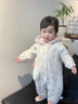 班喜迪嬰兒衣服秋冬女寶寶連體衣公主洋氣外出服嬰幼兒薄絨連帽哈衣春秋 米色 90cm 曬單實(shí)拍圖