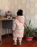 鴨鴨兒童羽絨服新中長(zhǎng)款女童寶寶加厚可愛(ài)面包服冬季小童裝外套YD 粉色 110 曬單實(shí)拍圖