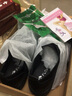 夢凌雅意女鞋舒適媽媽皮鞋軟底系帶女皮鞋中年平底單鞋大碼春秋女士皮鞋 黑色 39 曬單實拍圖
