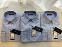 雅戈爾（YOUNGOR） 襯衫男士 秋冬季青年男休閑正裝襯衫 GLDP16380IJA 淺藍斜紋 38 曬單實(shí)拍圖