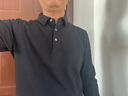 YOUNGOR雅戈爾長(cháng)袖POLO衫男翻領(lǐng)羊毛混紡POLO衫精致工藝POLO衫4色可選 VLPT509974ACA黑色 L 曬單實(shí)拍圖