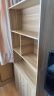 雅美乐书架落地1.8m实木色简易书柜带门客厅书房置物柜 浅胡桃色 实拍图