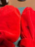 畅印秋冬女短款纯色毛绒袖套办公家务耐脏套袖羽绒服棉衣袖口防污袖套  红色 实拍图