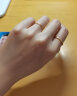 周六福（ZLF）黄金戒指女足金创意波纹素圈戒指车花细圈个性指环 计价 11号 - 0.7g 实拍图