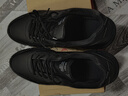 LINBUXAN胖腳寬肥大碼男鞋冬季46休閑47運動(dòng)48加絨黑色鞋子男防水廚師皮鞋 5883全黑 47 曬單實(shí)拍圖