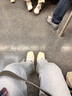CHARLES&KEITH拼色方頭厚底平底鞋女鞋休閑單鞋CK1-70900322 White白色 38 曬單實(shí)拍圖