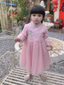 靚貝城堡女童連衣裙?jié)h服秋裝2025新款兒童國風(fēng)新中式旗袍寶寶春秋公主裙子 粉色 120 碼適合身高105-115厘米 曬單實拍圖