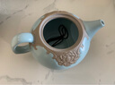 尋汝汝窯茶壺陶瓷開(kāi)片天青色功夫茶具井欄壺沖泡茶壺高檔西施壺禮盒裝 牡丹壺(約265ml) 曬單實(shí)拍圖
