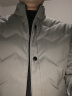 优斯顿保罗羽绒服男短款中年男士立领2023冬季新款外套防寒保暖韩版修身男装 灰色 170/M 实拍图