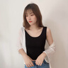 棲紀 吊帶背心女春夏新款內(nèi)搭美背外穿無袖打底短款緊身上衣 黑色【u領(lǐng) 短款】 XL 建議(108-120斤) 曬單實拍圖