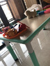 希伯熊兒童桌子寫字桌幼兒園桌椅學(xué)習(xí)塑料寶寶書桌套裝游戲桌椅可升降 80*60白板淺藍(lán)一桌一椅帶防火板 曬單實(shí)拍圖