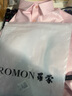 羅蒙（ROMON）加絨加厚休閑襯衫男長(cháng)袖秋冬季免燙商務(wù)黑襯衣男士職業(yè)正裝白襯衫 粉色- 1件裝 XL 建議130-145斤 曬單實(shí)拍圖