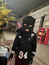 反恐精英頭套 保暖面罩男冬季騎行頭套蒙臉毛線帽子防風(fēng)圍脖摩托 三孔-黑色雙層加厚+眼鏡 曬單實拍圖