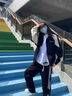 莫代爾工裝女2025春秋季新款女裝沖鋒上衣初高中學(xué)生寬松百搭韓版夾克 藏青色 M 90-105斤 曬單實拍圖