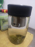 萬(wàn)象（WANXIANG）單層玻璃杯 加厚大號(hào)玻璃水杯便攜防漏男女辦公茶杯 U66-480毫升 黑色(帶濾網(wǎng)) 曬單實(shí)拍圖