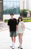 古由卡（GUUKA）Agaho聯(lián)名250克重磅黑色短袖t恤男純棉夏 情侶落肩上衣寬松 黑色 XL 曬單實(shí)拍圖