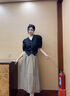 卡吉蘭娜（Kajilanna）法式連衣裙2023年夏季女裝小香風(fēng)氣質(zhì)網(wǎng)紗裙收腰顯瘦套裝裙子夏天 黑色套裝 M 曬單實(shí)拍圖