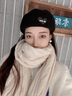 viney圍巾女冬季2025新款高級感粗毛線(xiàn)針織長(cháng)款女士圍脖保暖加厚披肩 米色-高端禮盒裝 曬單實(shí)拍圖