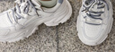 蜘蛛王女鞋厚底運動(dòng)鞋透氣小白鞋女士休閑鞋老爹鞋女 米-灰 38  曬單實(shí)拍圖