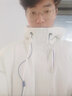 歌樸偉冬季棉服男連帽男士棉衣加厚棉襖外套晉江羽面包絨服情侶衣服 8028白色 XL 曬單實(shí)拍圖