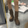 九寸陽光小個子復(fù)古英倫風(fēng)厚底馬丁靴女早秋新款增高顯瘦百搭復(fù)古短靴 復(fù)古英倫風(fēng)馬丁靴深棕色 37 曬單實拍圖