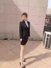 普妮姿職業(yè)裝女裝套裝黑色小西裝外套女春秋修身小個子大學生面試工作服 單件黑色西裝 L 【建議：100-109斤】 曬單實拍圖
