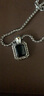 IDee  CREATIVE IDER FOR YOU法國(guó)IDee黑色方牌項(xiàng)鏈男潮牌個(gè)性吊墜男生配飾潮男復(fù)古飾品禮物 曬單實(shí)拍圖