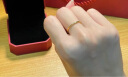 周大福母亲节礼物 婚嫁素圈足金黄金戒指(工费120) 18号 约2g EOF1 实拍图