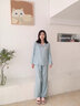 有棵樹植物停螨衣月子服孕婦哺乳睡衣女春季棉產(chǎn)后家居服 天藍(lán) M 曬單實(shí)拍圖