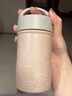 乾唐軒活瓷【七夕禮物】同心緣水杯陶瓷杯咖啡杯茶杯杯蓋高顏值女士禮物 復(fù)古玫瑰粉釉 曬單實(shí)拍圖