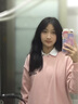 Jret美式復(fù)古加絨加厚衛(wèi)衣女2025秋冬季oversize寬松百搭上衣外套ins 粉色[春秋季 薄款] L 曬單實(shí)拍圖