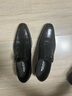 WOUFO歐美擦色復古真皮搭扣寬邊小方頭商務(wù)休閑皮鞋男時(shí)尚紳士孟克鞋男 黑色 40 曬單實(shí)拍圖