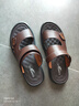 卡帝樂(lè )鱷魚(yú)夏季男士涼鞋真皮軟底防滑沙灘鞋夏天透氣休閑潮流外穿兩用涼拖鞋 深棕色 40 曬單實(shí)拍圖