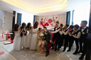 冬逸伴郎服西式兄弟裝男結(jié)婚團(tuán)服裝西裝外套襯衫馬甲三件套裝禮服春季 白長袖+黑馬甲+黑褲+領(lǐng)結(jié) 6XL 曬單實(shí)拍圖