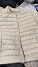 鴨鴨（YAYA）佟麗婭同款輕薄羽絨服女短款秋冬羽絨內膽輕型薄款保暖外套GF 米白色【女款】 L 165 曬單實(shí)拍圖