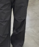 无印良品（MUJI）女式 棉混 轻便裤裤子女款春季款休闲裤早春新品直筒裤薄荷曼波风 炭灰色 M (160/66A) 晒单实拍图
